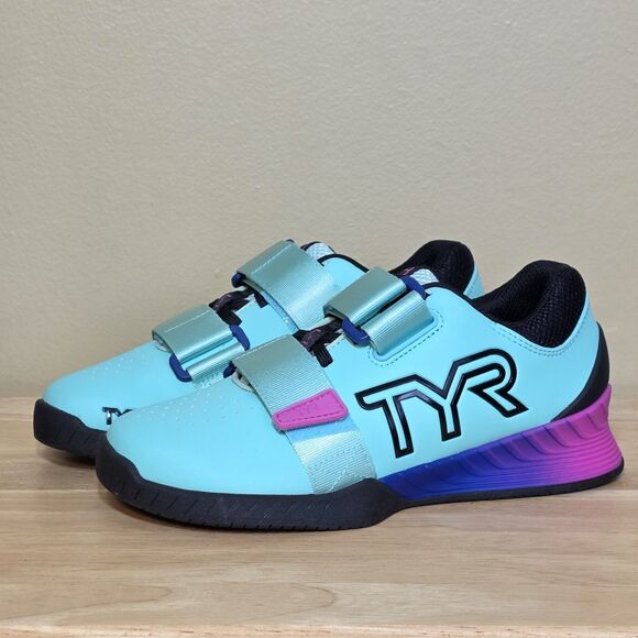 TYR L-1 Lifter Weightlifting Gym Shoes Mint Pink Purple Women's Size 6 - Picture 3 of 7